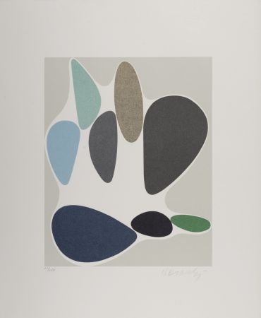 Lithographie Vasarely - Sauzon, 1972 - Hand-signed