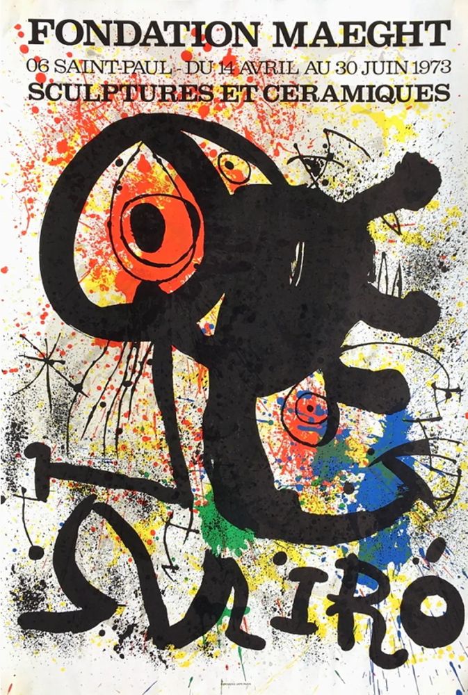 Plakat Miró - SCULPTURES ET CÉRAMIQUES. EXPO FONDATION MAEGHT1973. Affiche originale.