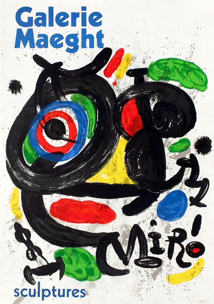 Plakat Miró - SCULPTURES . Exposition Galerie Maeght, 1970. Affiche originale.