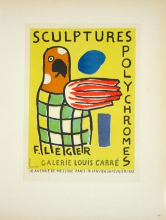 Lithographie Leger - Sculptures Polychromes