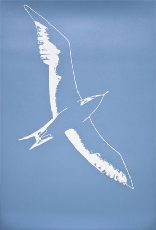 Linolschnitt Katz - Seagull