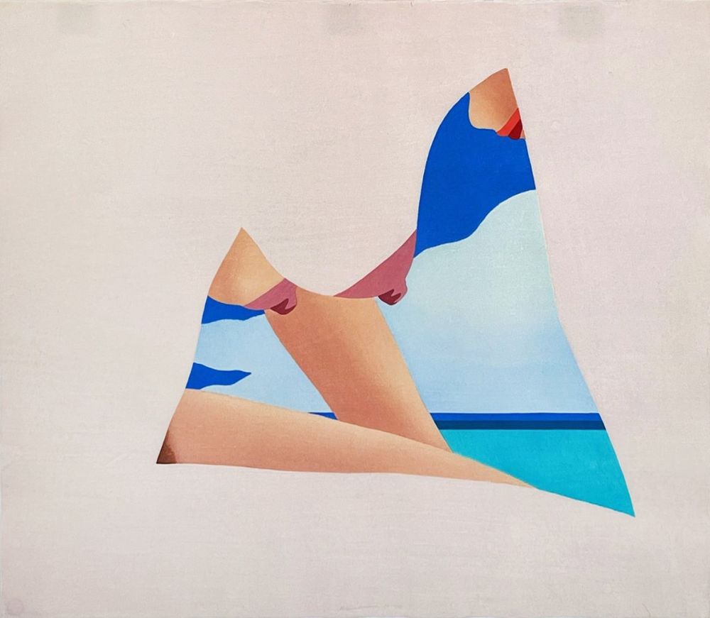 Holzschnitt Wesselmann - Seascape Dropout