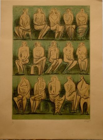 Lithographie Moore - Seated Figures