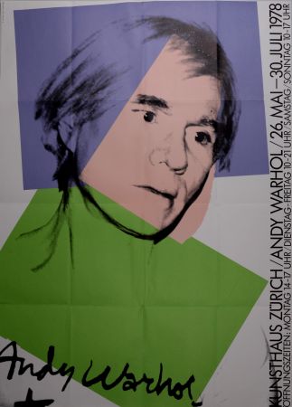 Lithographie Warhol - Self-portrait, 1978 - Large sought-after poster