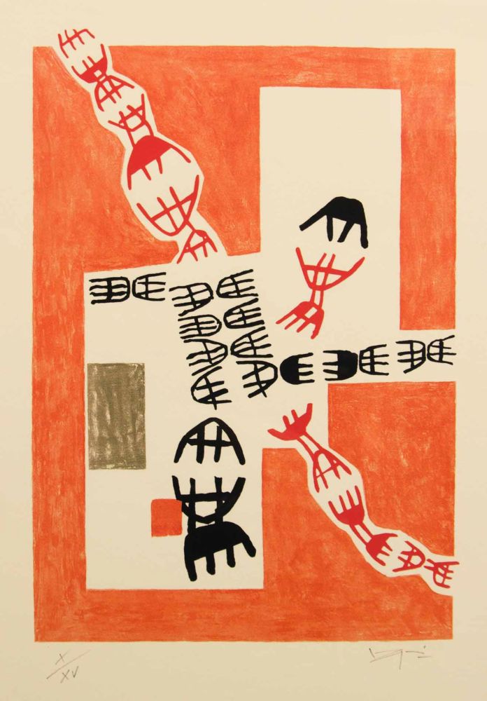 Lithographie Capogrossi - SENZA TITOLO