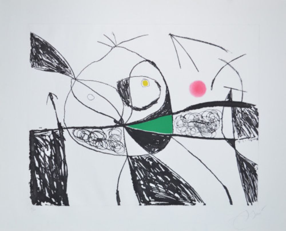 Radierung Und Aquatinta Miró - Serie Mallorca - D618