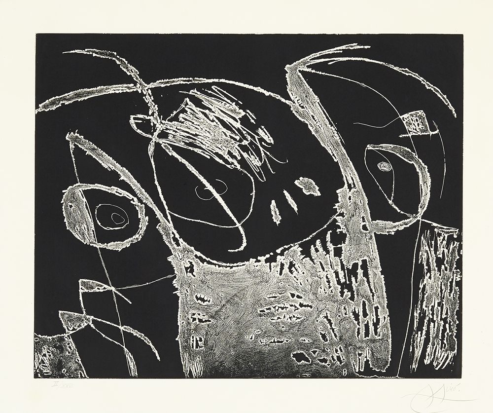 Radierung Miró - Serie Mallorca - Negro y Blanco IX