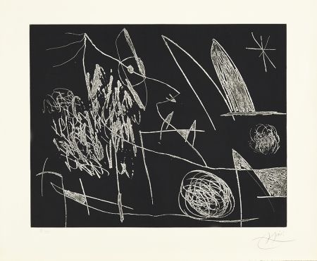 Radierung Miró - Serie Mallorca - Negro y Blanco VII