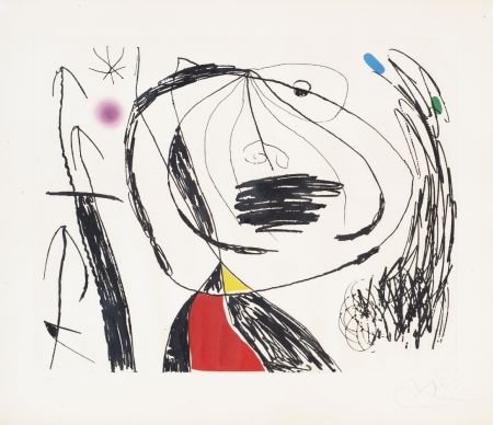 Radierung Und Aquatinta Miró - Serie Mallorca (plate 5)