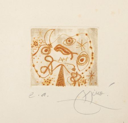Kaltnadelradierung Miró - Serie VI