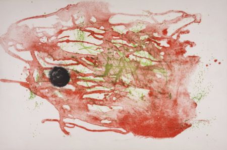 Lithographie Miró - Series I, red wash