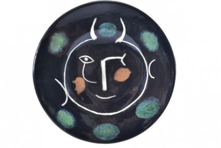 Keramik Picasso - Service Visage Noir (A.R. 40 Plate E)