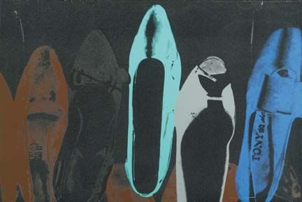 Siebdruck Warhol - Shoes with Diamond Dust