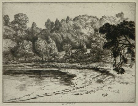 Radierung Haskell - Shore Pond (a.k.a. Campbell's Pond)