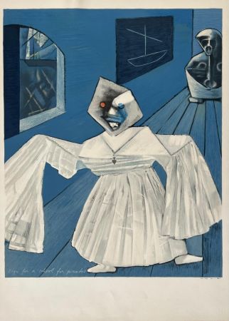 Lithographie Ernst - Sign for a School for Pirates 