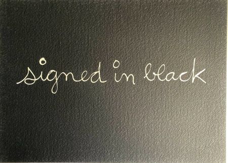 Siebdruck Vautier - Signed in black