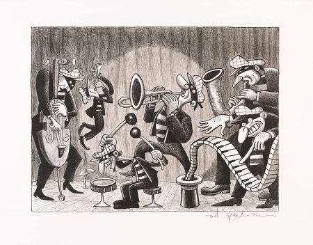 Lithographie Spiegelman - Silent Six (Black and White)