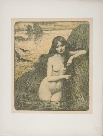 Lithographie Guerin - Sirène, 1898