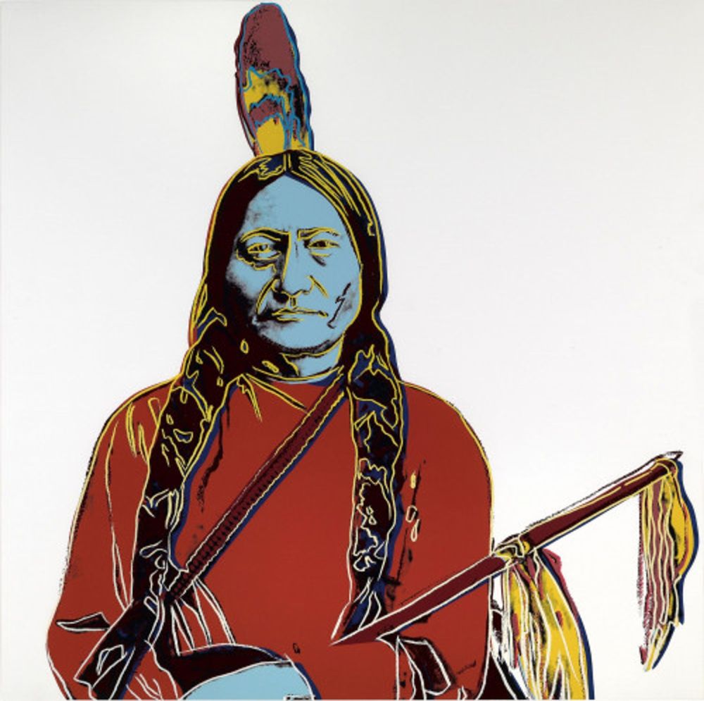 Siebdruck Warhol - Sitting Bull