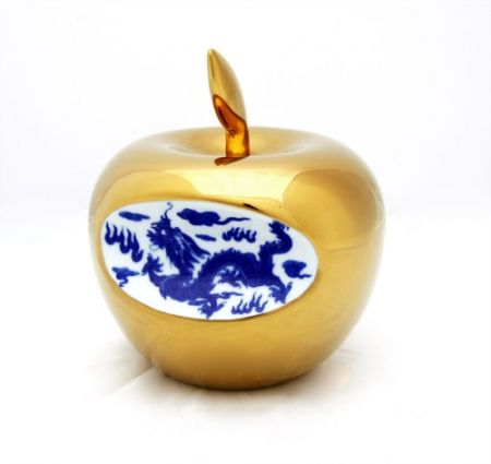 Keramik Lihong - Small Apple – gold