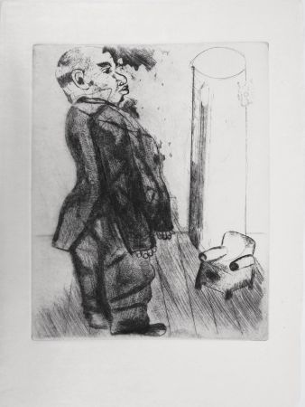Stich Chagall - Sobakévitch près du fauteuil (Les Âmes mortes)