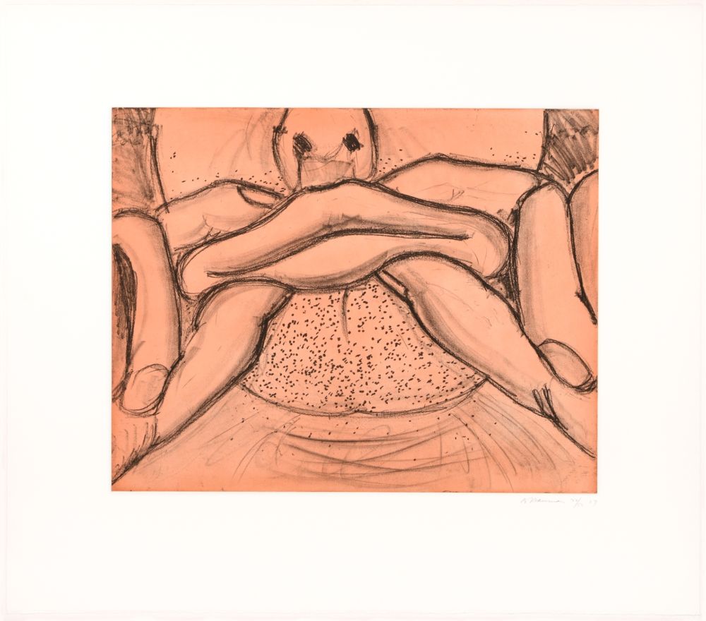 Radierung Nauman - Soft Ground Etching - Coral