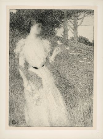 Lithographie Laurent - Soir d'Octobre, 1897