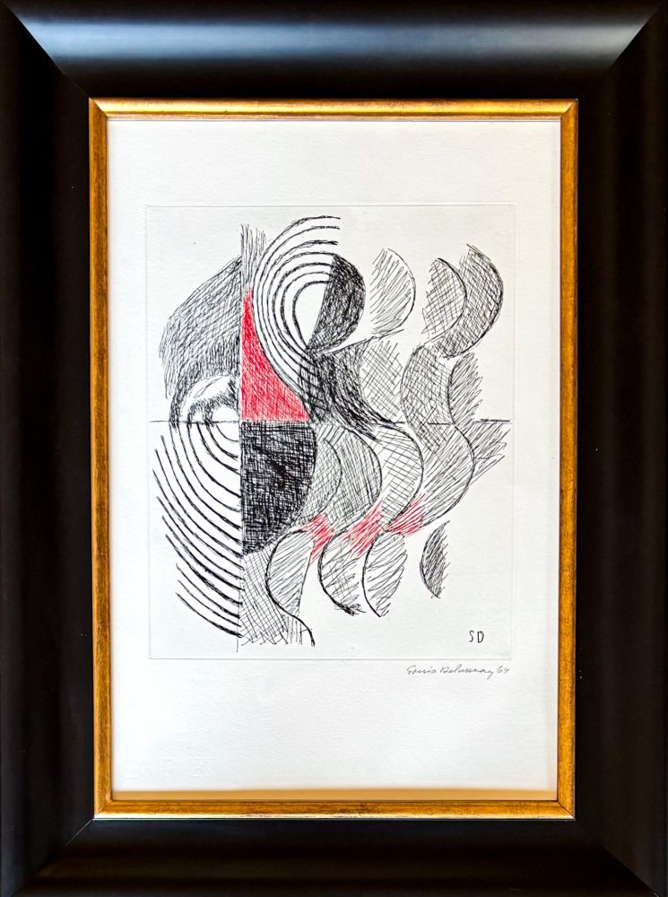Stich Delaunay - Sonia Delaunay (1885-1979) - Composition - etching on paper - 1964