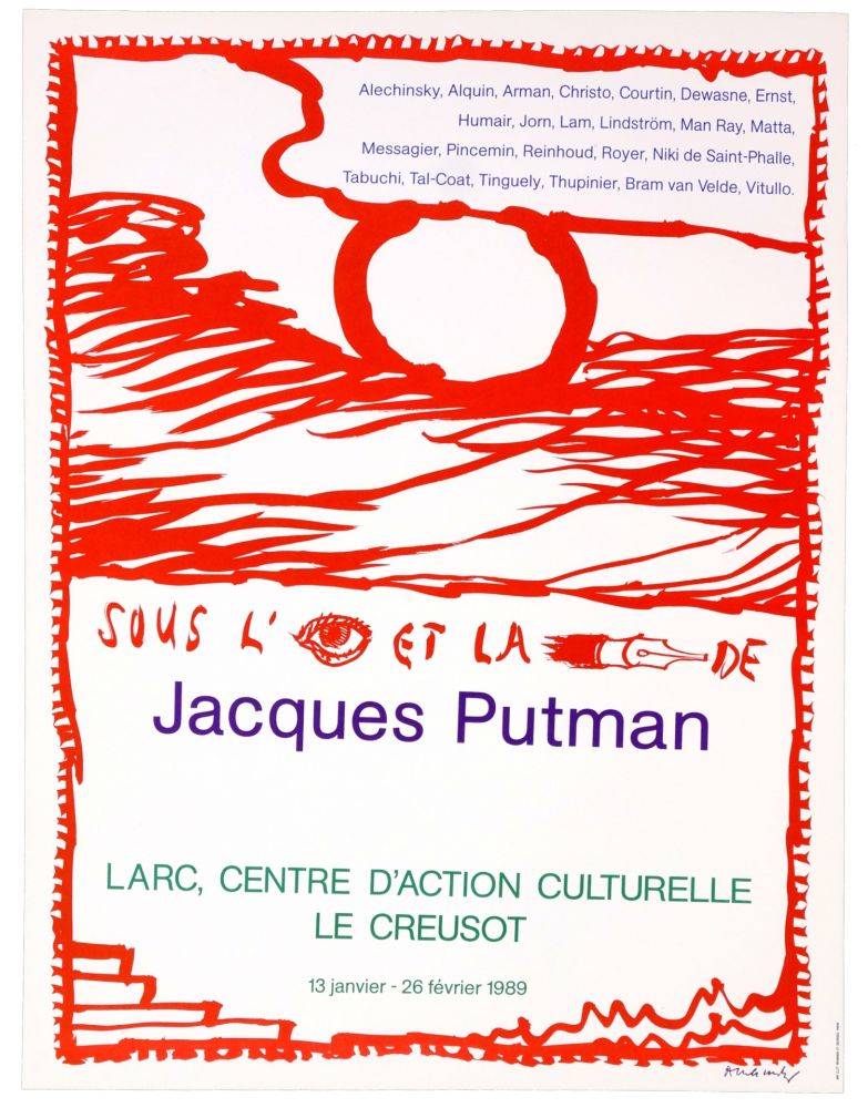 Plakat Alechinsky - Sous l'oeil et la plume de Jacques Putman