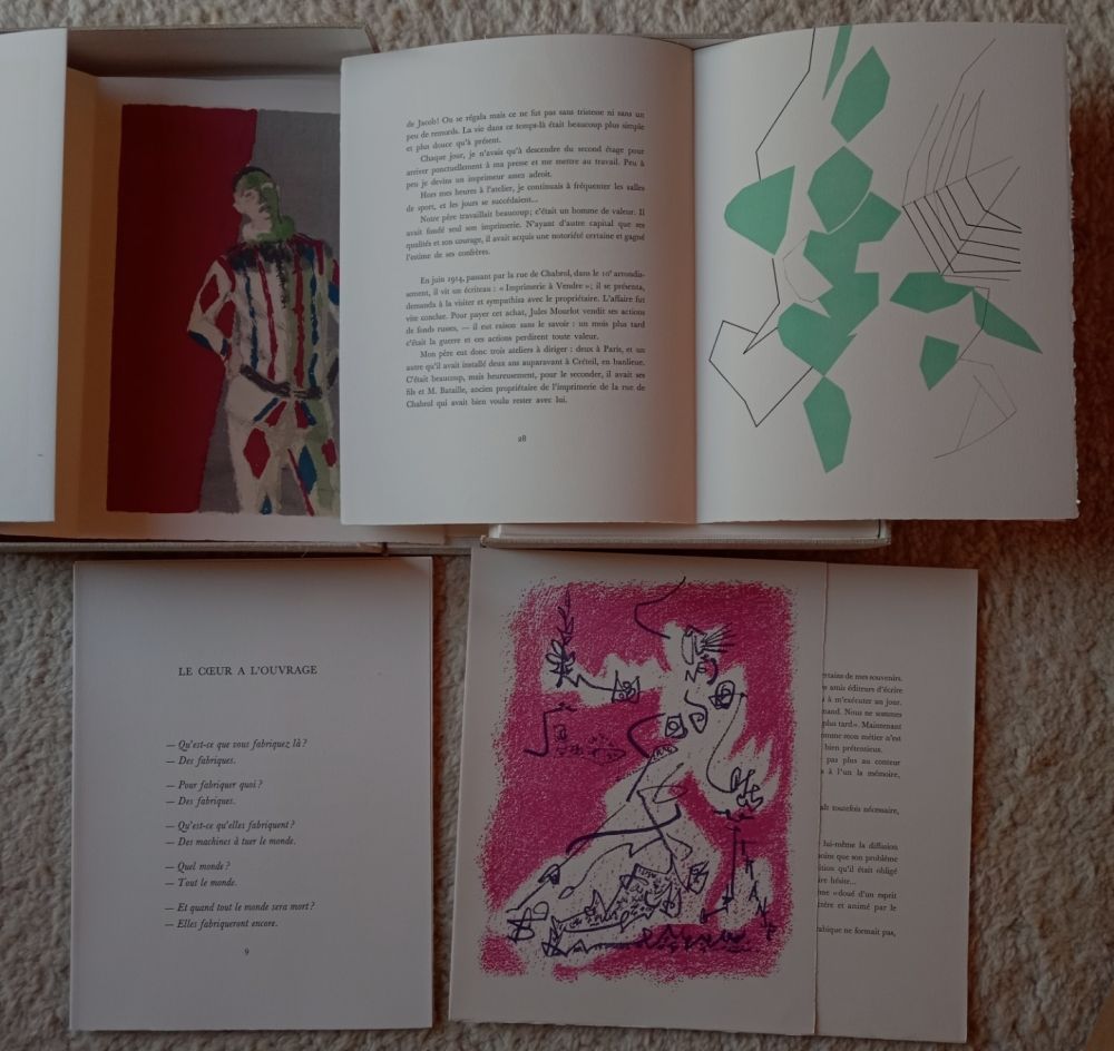 Lithographie Picasso - Souvenirs et Portraits d Artistes- Mourlot 