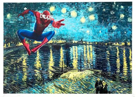 Digitale Druckgrafik Death Nyc - Spiderman Starry Night