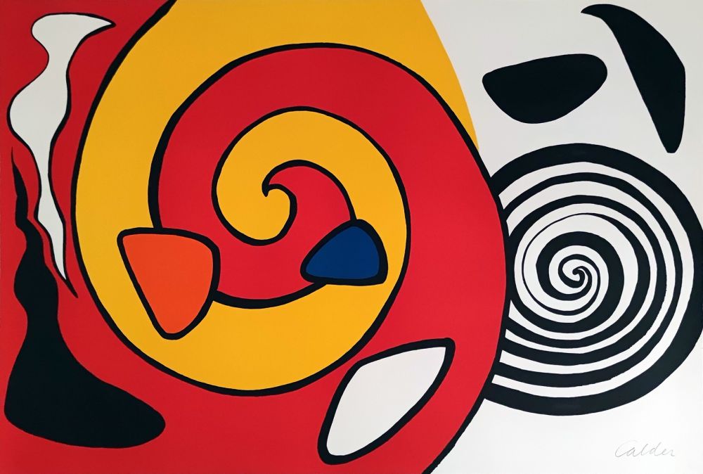 Lithographie Calder - Spirale et turban