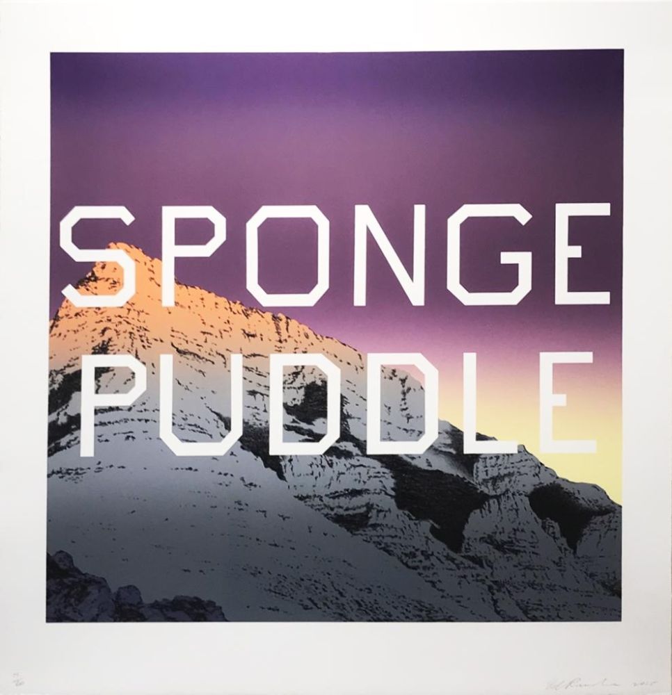 Lithographie Ruscha - Sponge Puddle