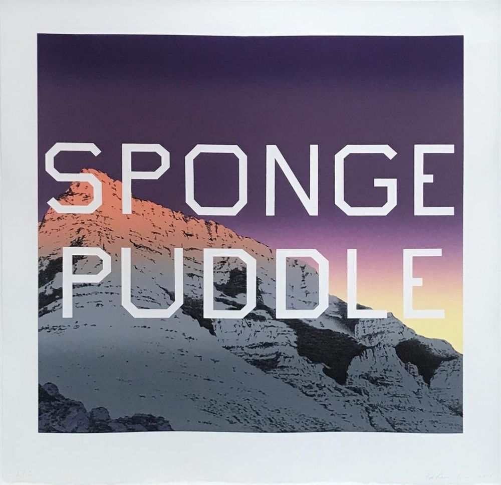 Lithographie Ruscha - Sponge Puddle