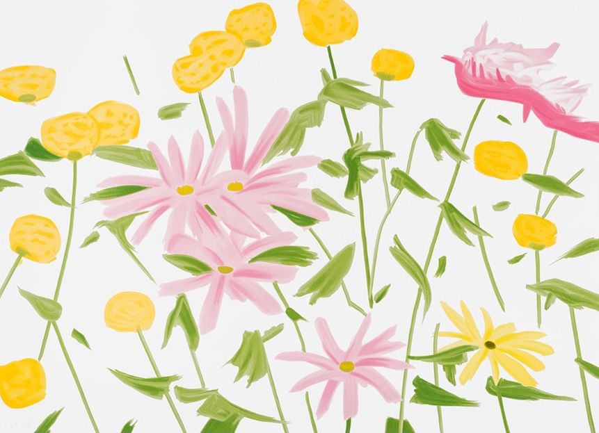 Siebdruck Katz - Spring Flowers
