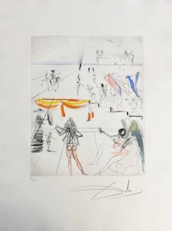 Kaltnadelradierung Dali - St Jacques de Compostelle (Santiago de Compostela)