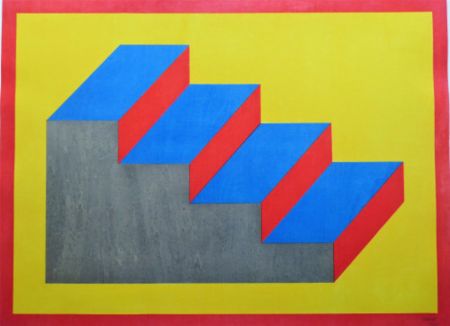 Holzschnitt Lewitt - Steps (Form Derived from a Cubic Rectangle)