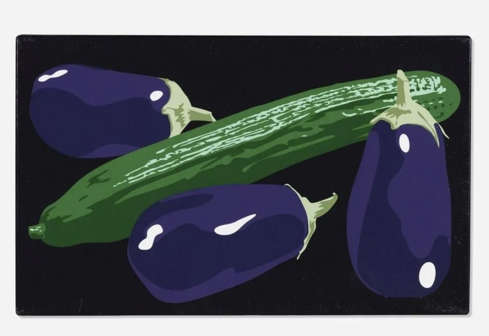 Multiple Opie - Still Life with Aubergines and Cucumber