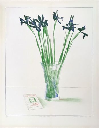 Lithographie Hockney - Still Life with Book