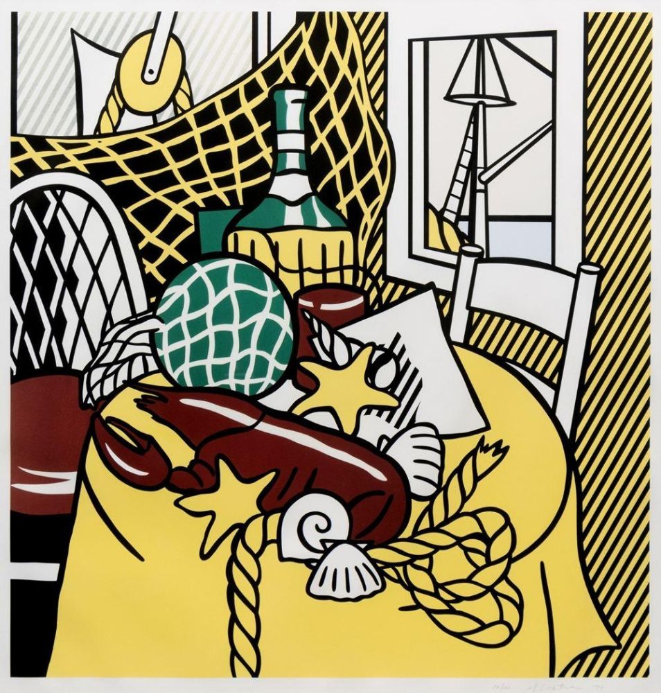 Siebdruck Lichtenstein - Still Life with Lobster