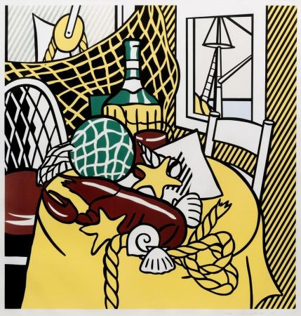 Siebdruck Lichtenstein - Still Life with Lobster