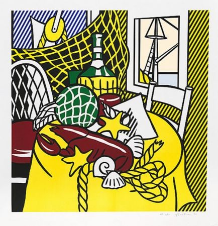 Siebdruck Lichtenstein - STILL LIFE WITH LOBSTER