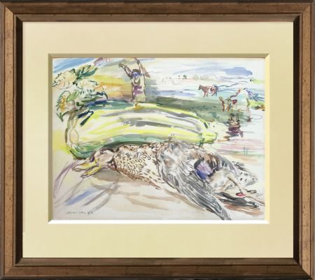 Keine Technische Kokoschka - Stilllife and landscape Original watercolour on paper