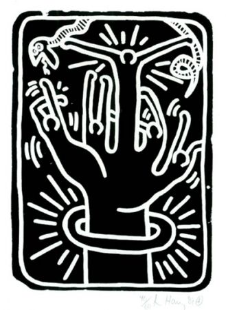 Lithographie Haring - Stones  #1
