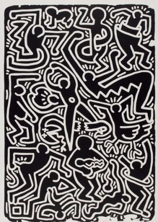 Lithographie Haring - Stones 5, from 5 works: stones.