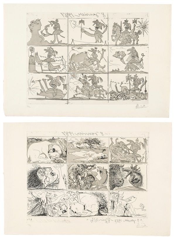 Radierung Und Aquatinta Picasso - Sueño y mentira de Franco