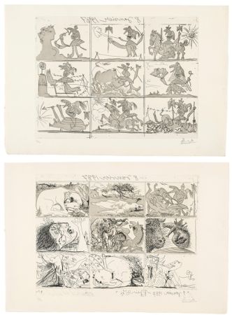 Radierung Und Aquatinta Picasso - Sueño y mentira de Franco