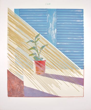 Lithographie Hockney - Sun