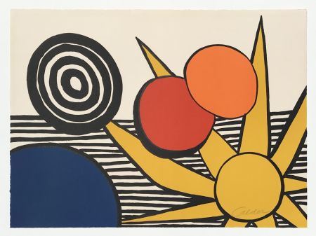 Lithographie Calder - Sun with Planets