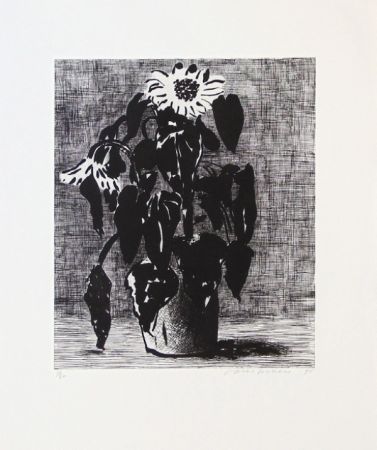 Radierung Und Aquatinta Hockney - Sunflowers I
